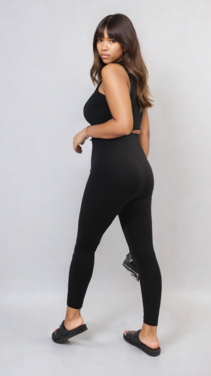 High Waisted Wide Band Leggings-3