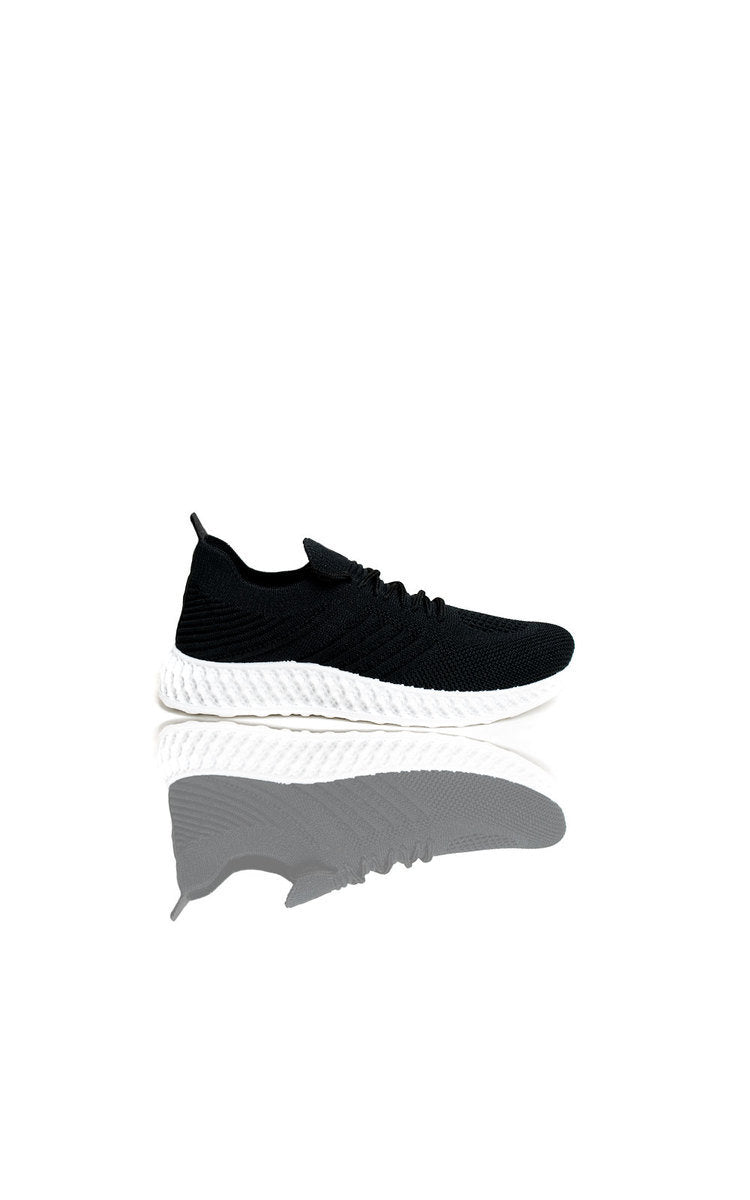 Lace Up Mesh Sock Trainers-3