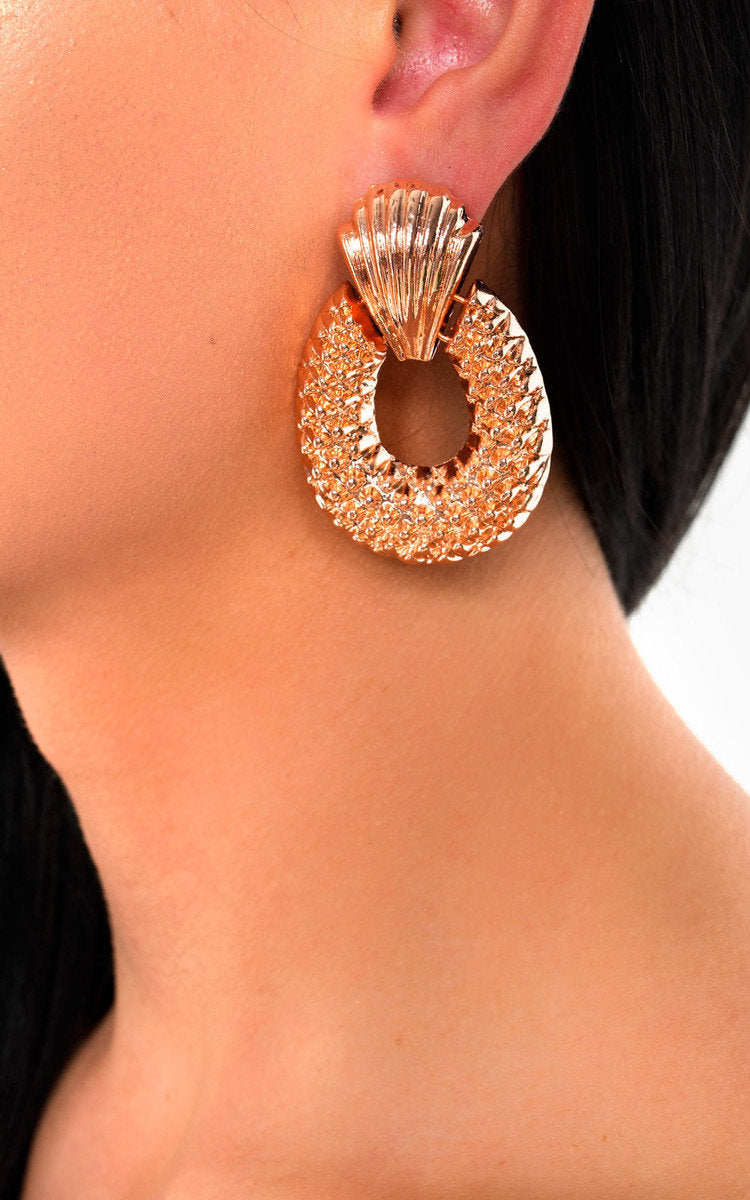 Pineapple Statement Drop Earrings-2