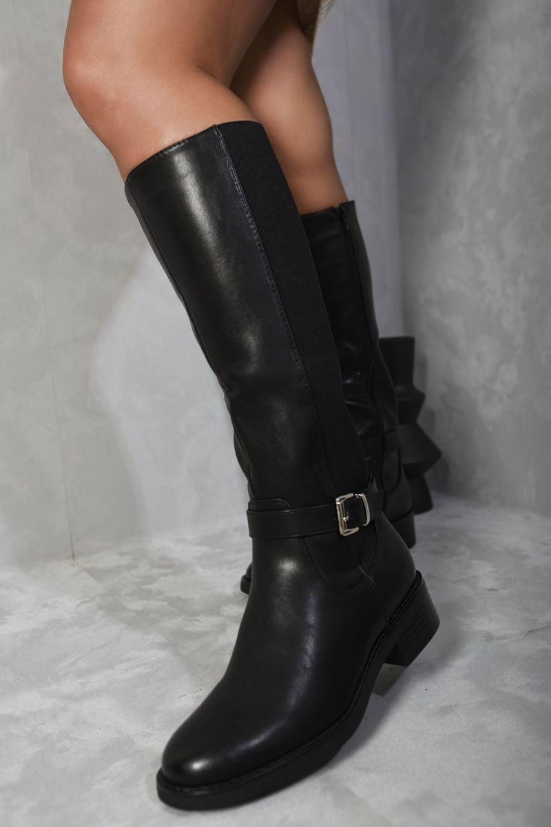 Knee High Buckle Boots-4