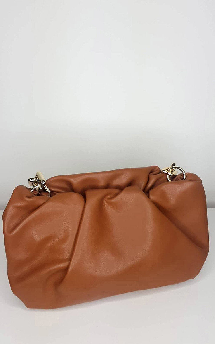 Faux Leather Chain Detail Bag-4