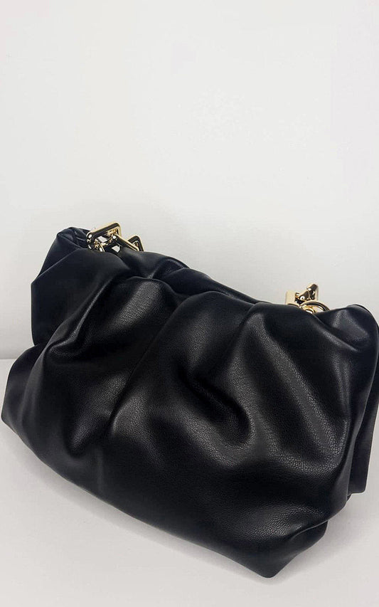 Faux Leather Chain Detail Bag-0