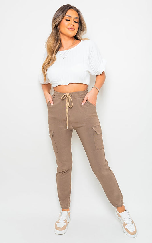 Cargo Pocket Trouser with Drawstring-0