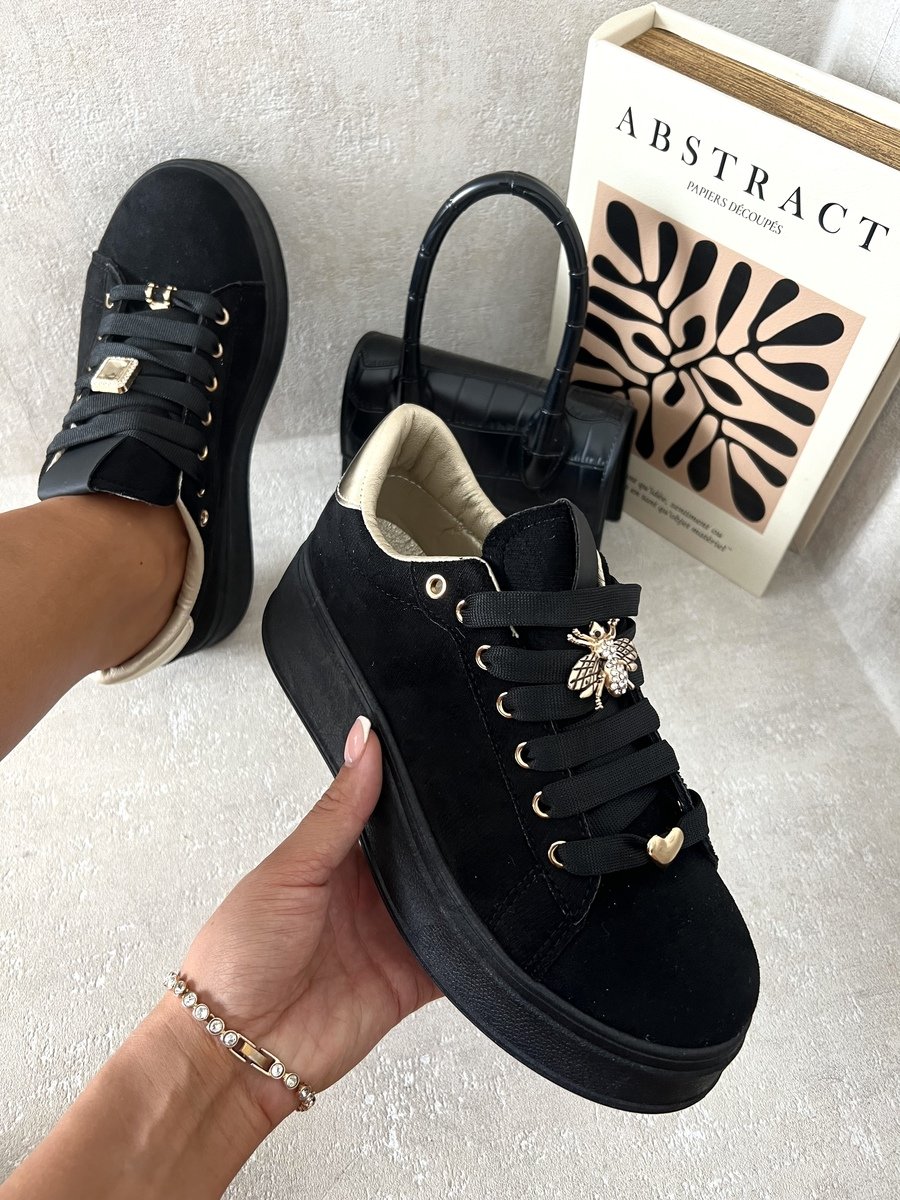 Lace Up Platform Trainers With Decorative Details-5