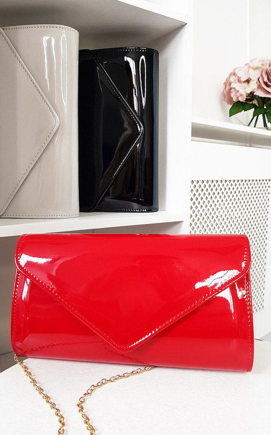 Patent Envelope Clutch Bag-0