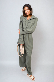 Oversized Long Sleeve Belted Button Down Top and Trouser Co-ord Set-4