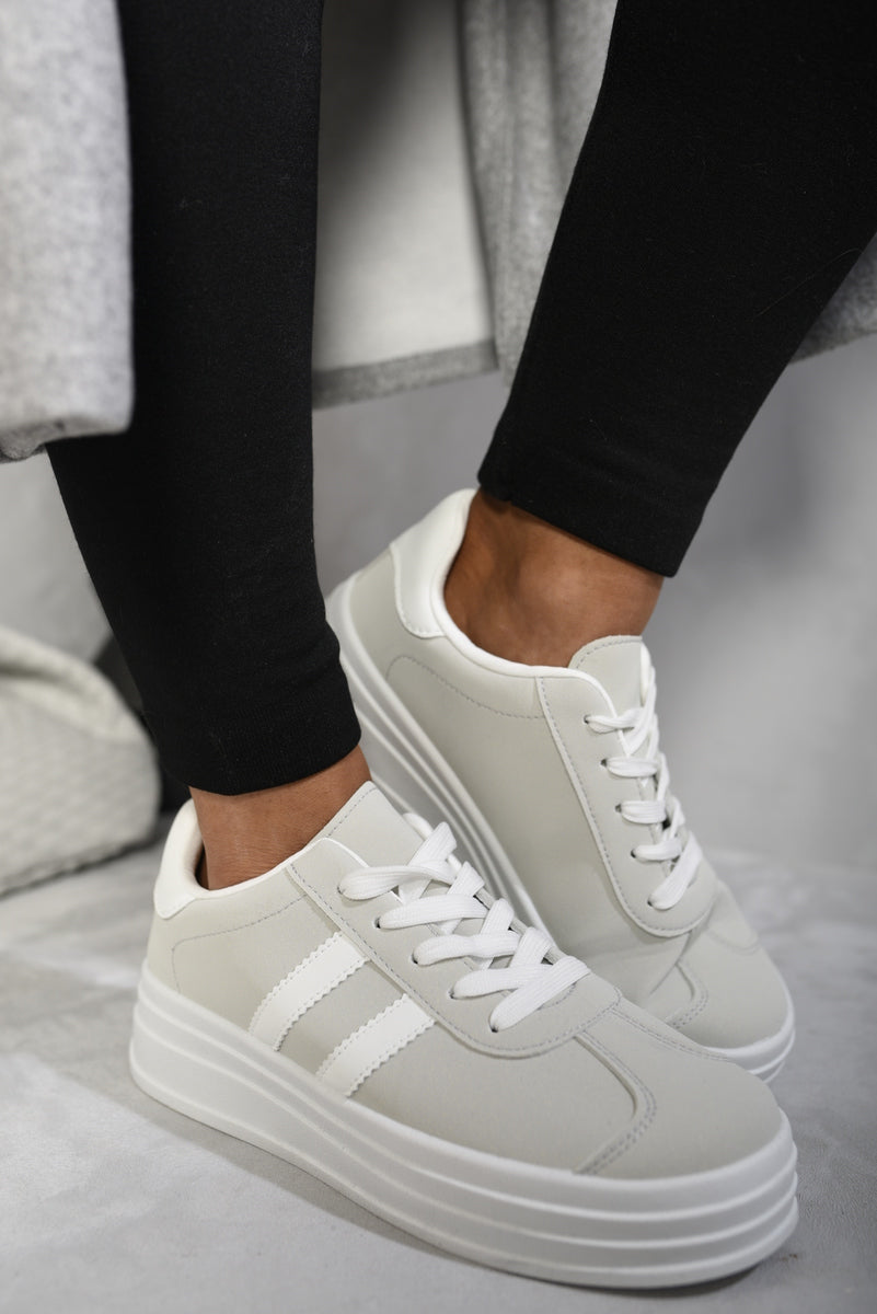 Lace Up Platform Trainers-0