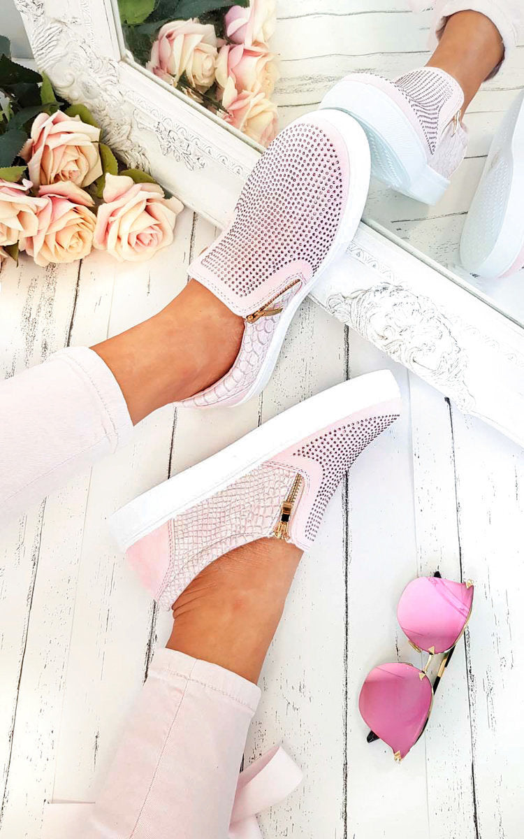 Slip On Embellished Trainers-2