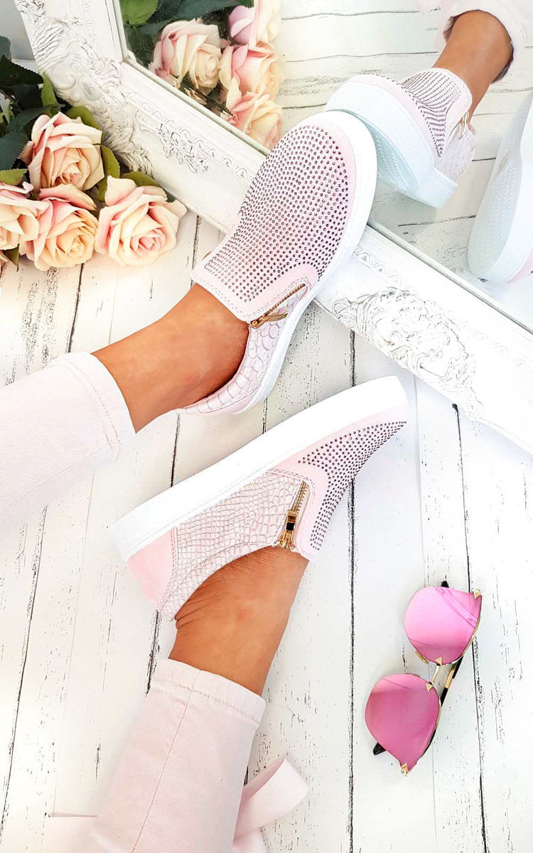 Slip On Embellished Trainers-1