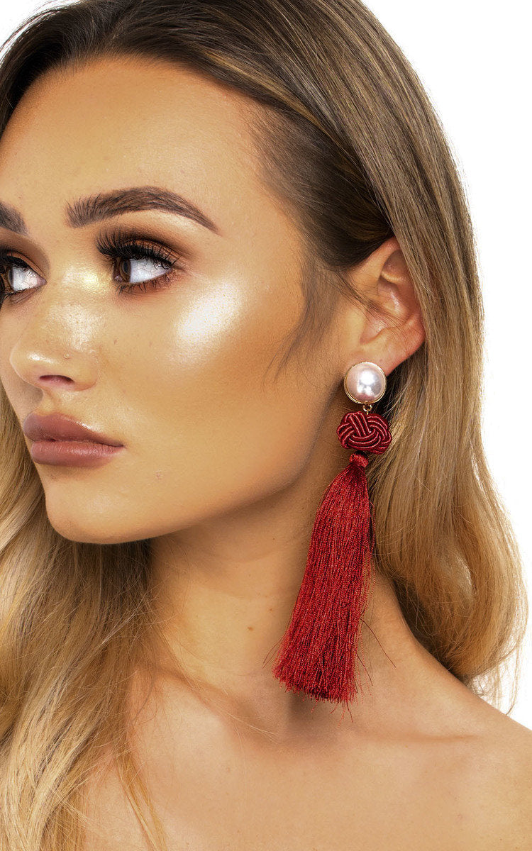 Tassel Drop Earrings-1