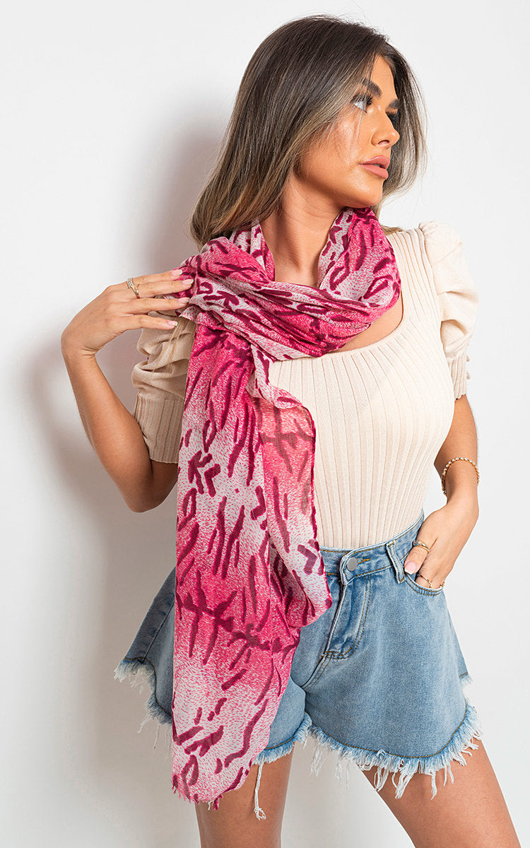 Printed Wrap Scarf-4