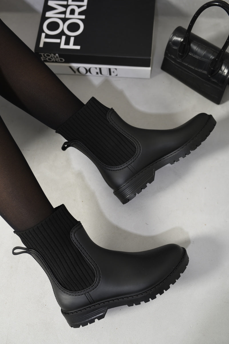 Slip On Platform Ankle Boots-4