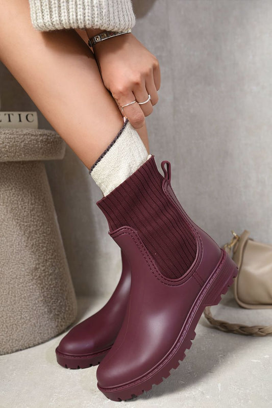 Slip On Platform Ankle Boots-0