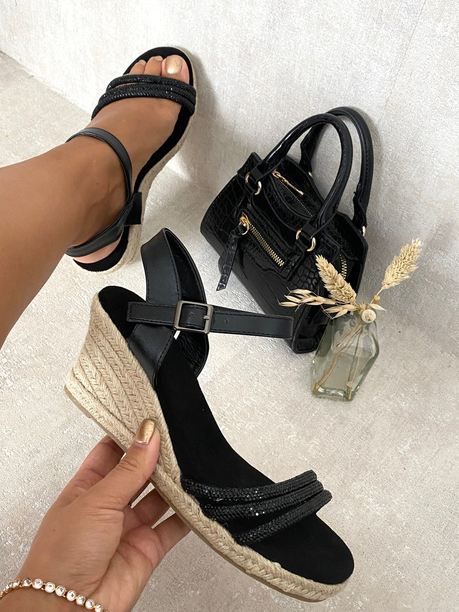 Strappy Wedge Heel Sandals-3