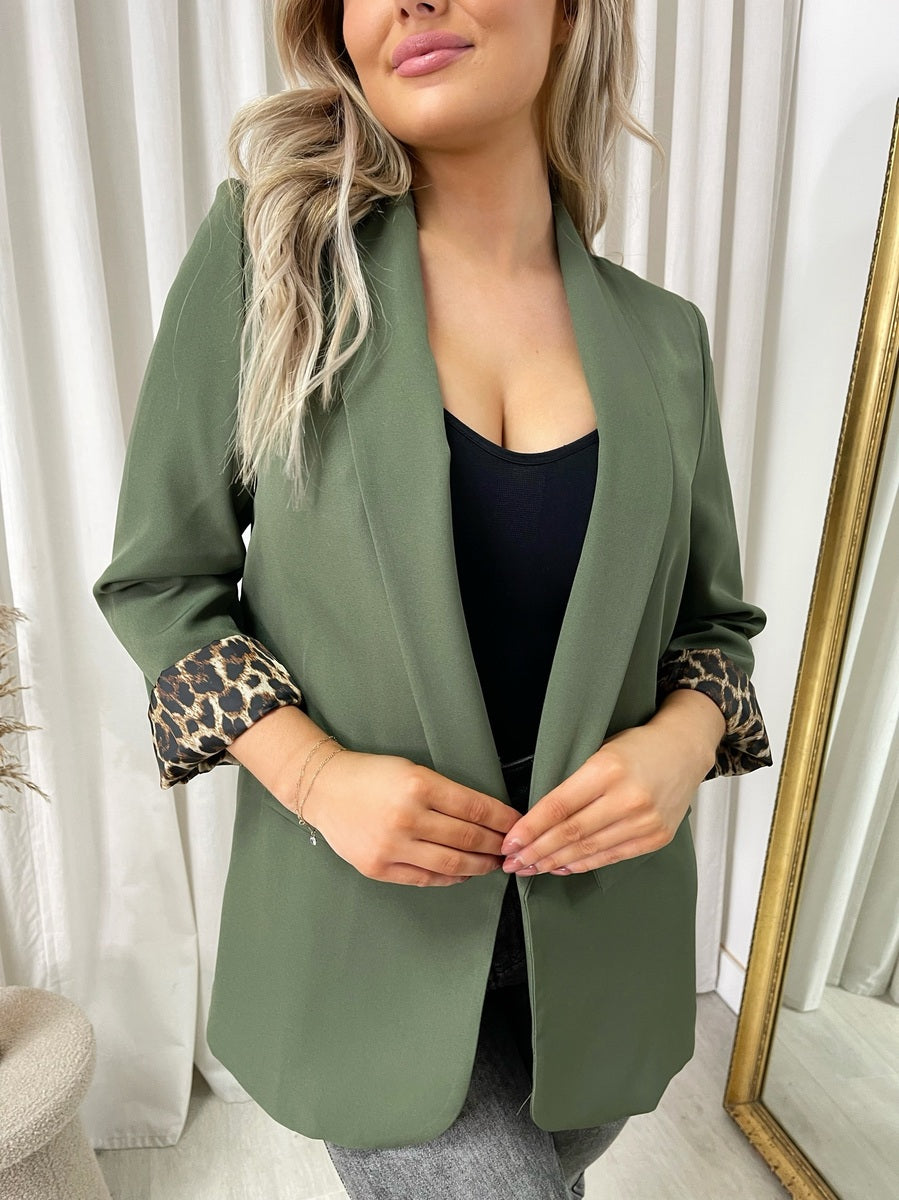 Leopard Print Blazer Jacket-1