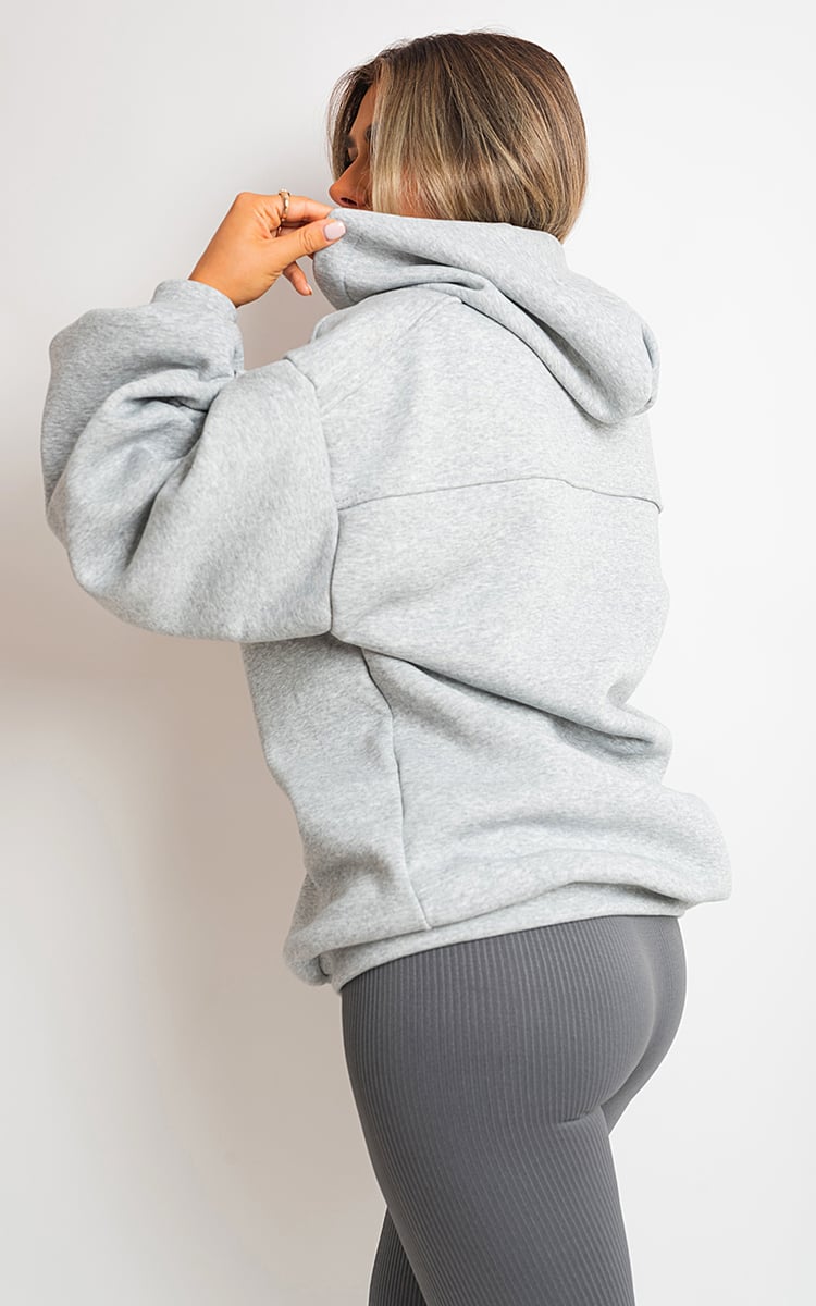 Fall Winter Oversized Ruched Sleeves Hoodie-3