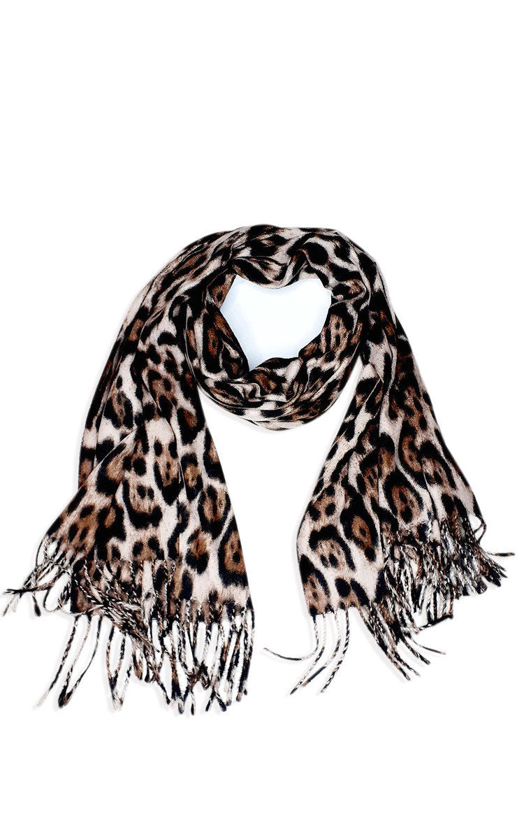 Leopard Detail Scarf-1