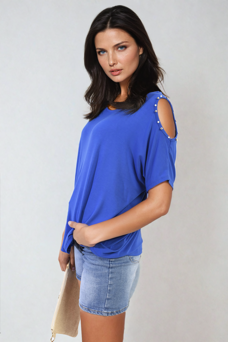 Pearl Cold Shoulder Top-7