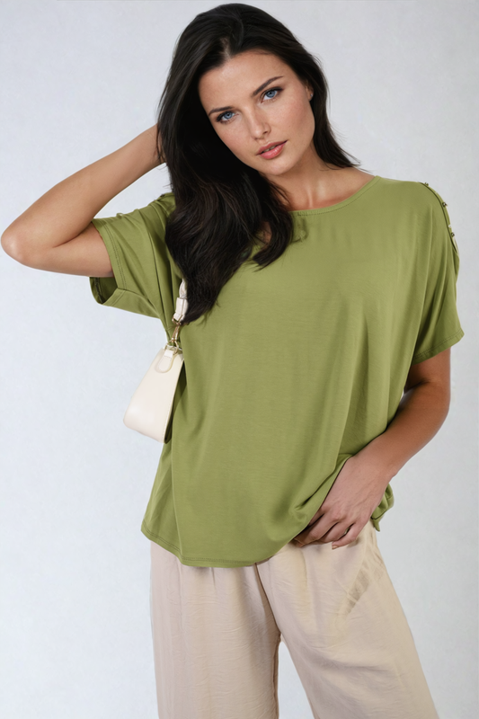 Pearl Cold Shoulder Top-0