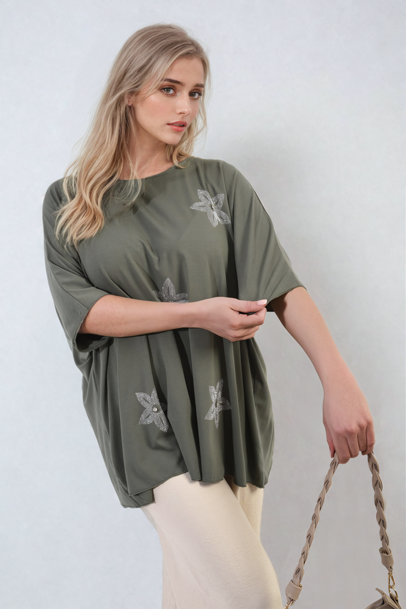 Floral Print Oversized Top-2