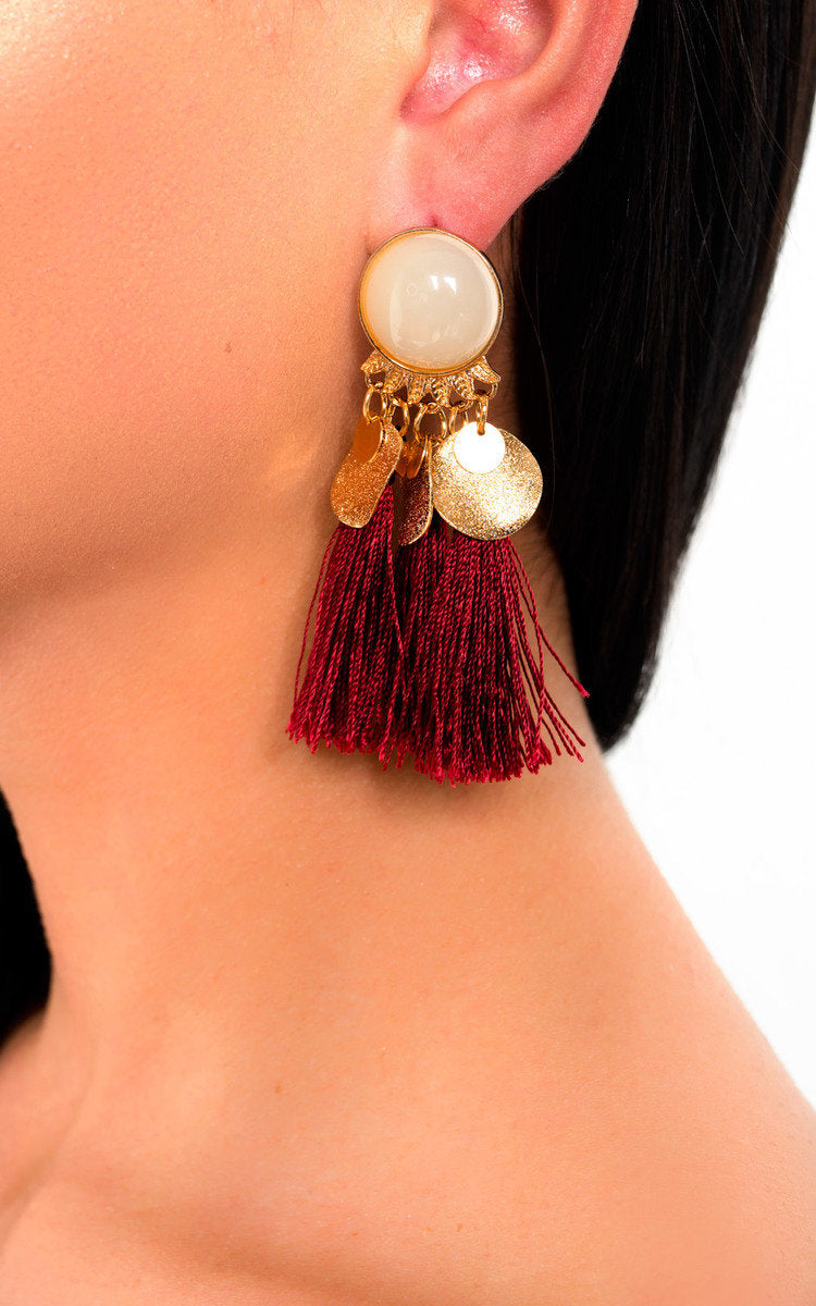 Tassel Drop Earrings-0