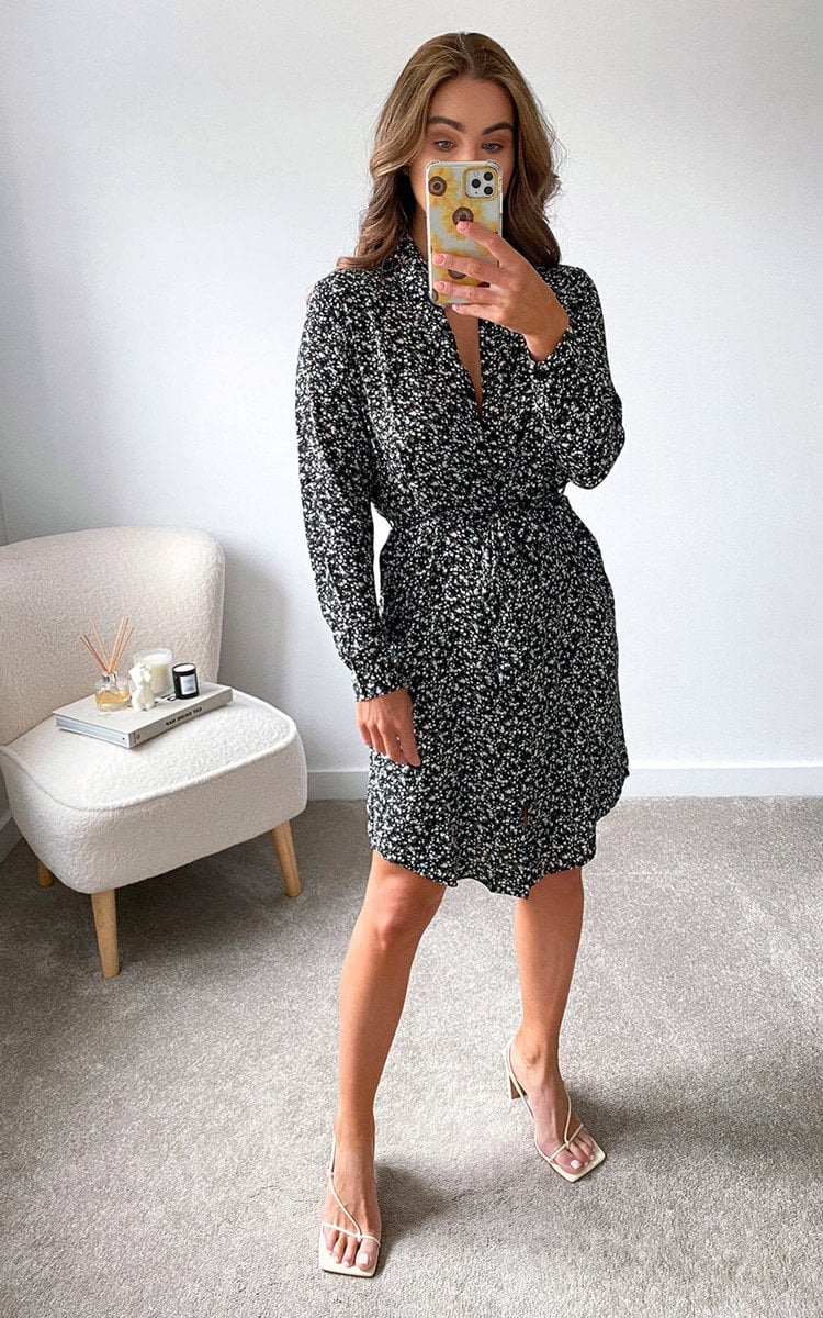 Printed Mini Dress-1