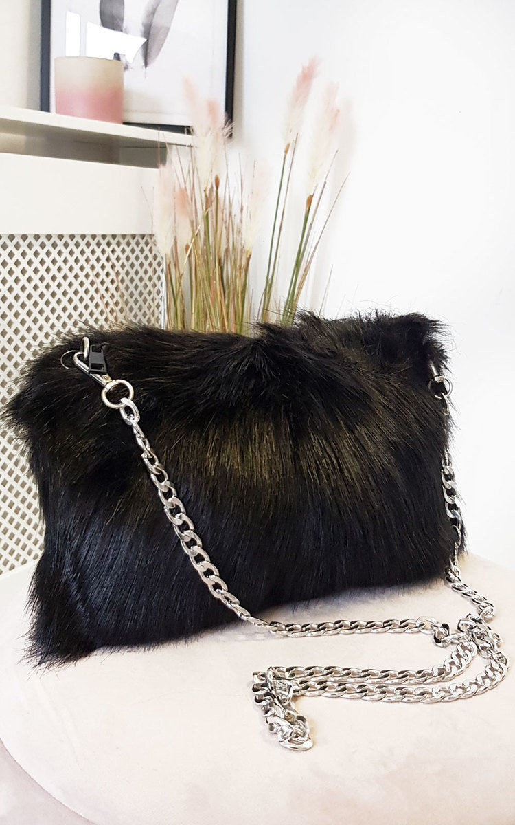 Faux Fur Shoulder Bag-6