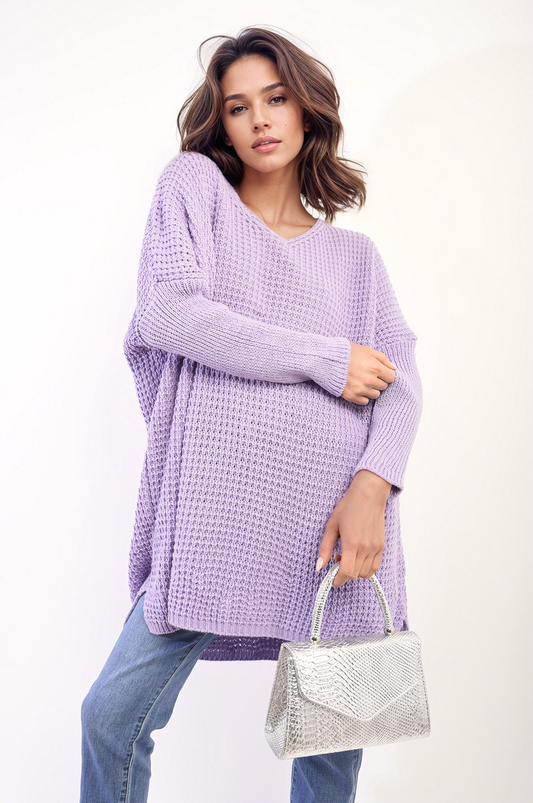 Oversized Chunky Knitted Jumper-0