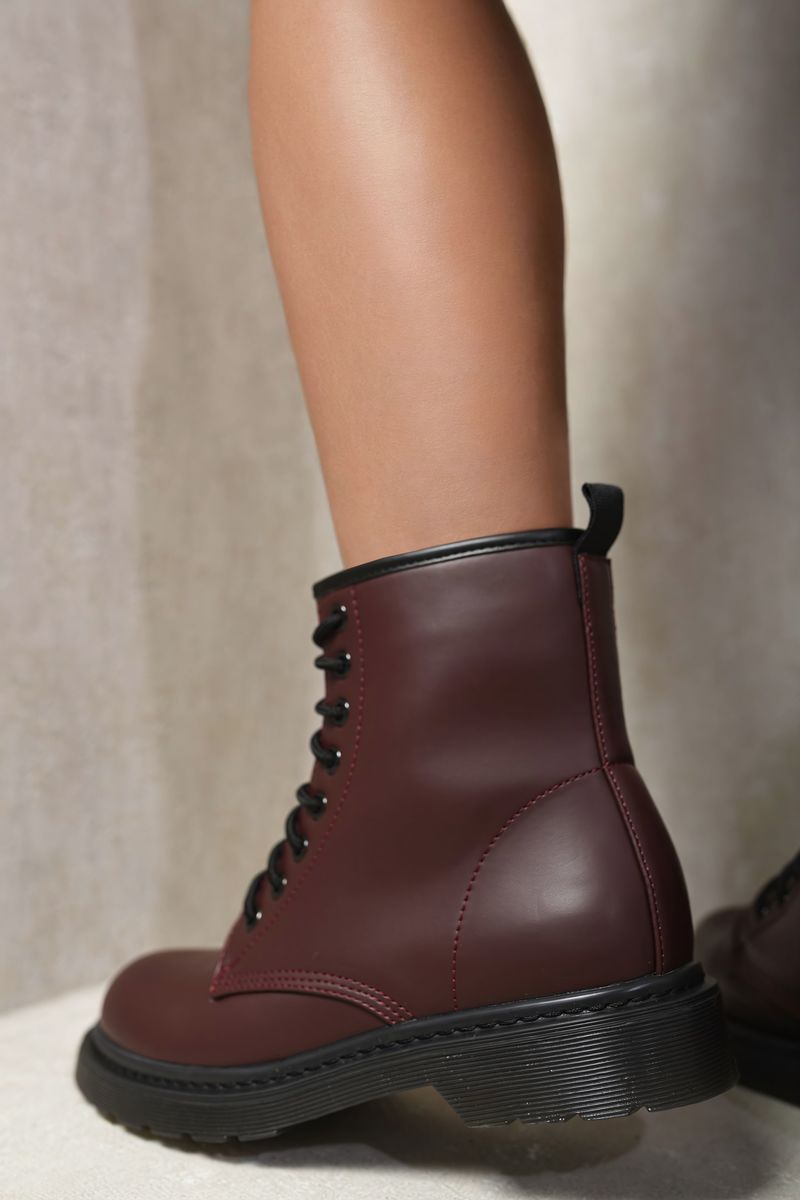 Lace-Up Platform Ankle Boots-0