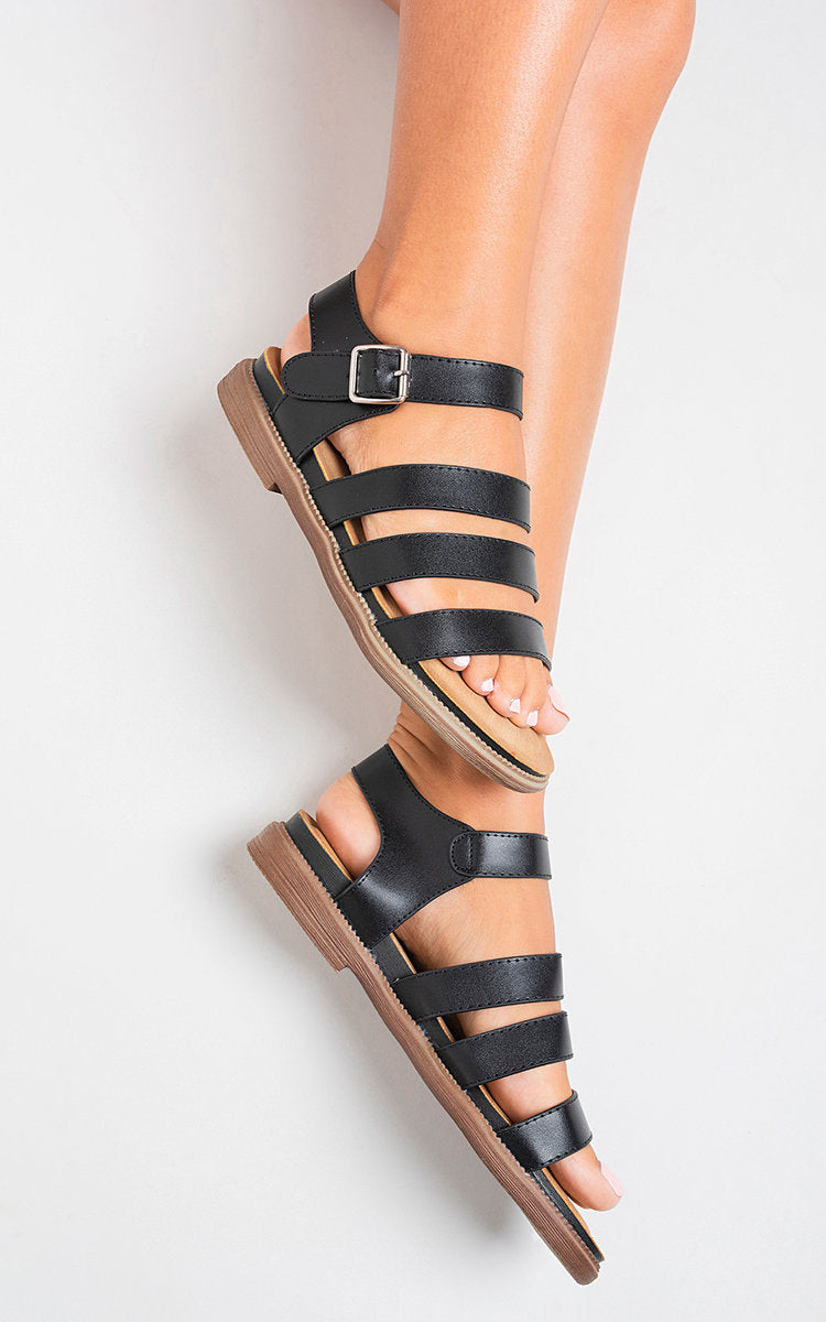 Strappy Flat Sandals-0