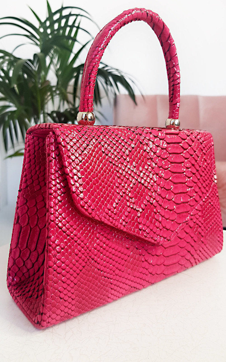 Croc Print Handbag-4