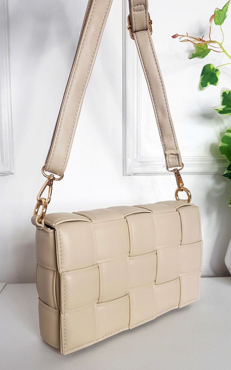 Padded Shoulder Bag with Chain Detail-1