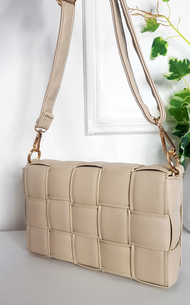 Padded Shoulder Bag with Chain Detail-4