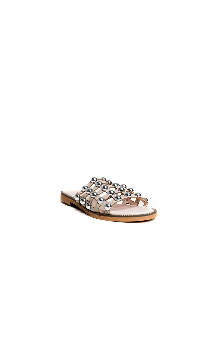 Studded Caged Open Toe Sliders-4