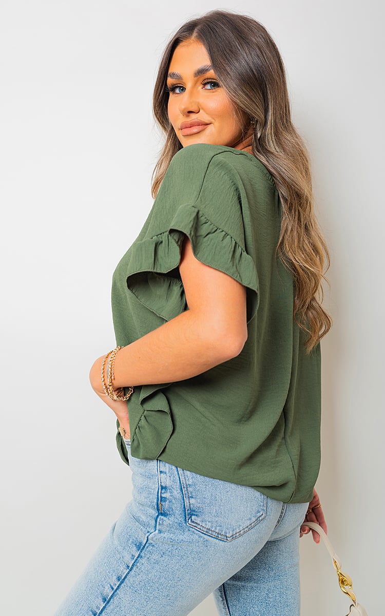 Frill Sleeve Top-1