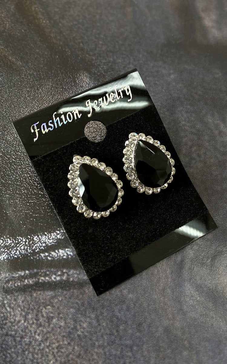 Diamante Drop Earrings-1