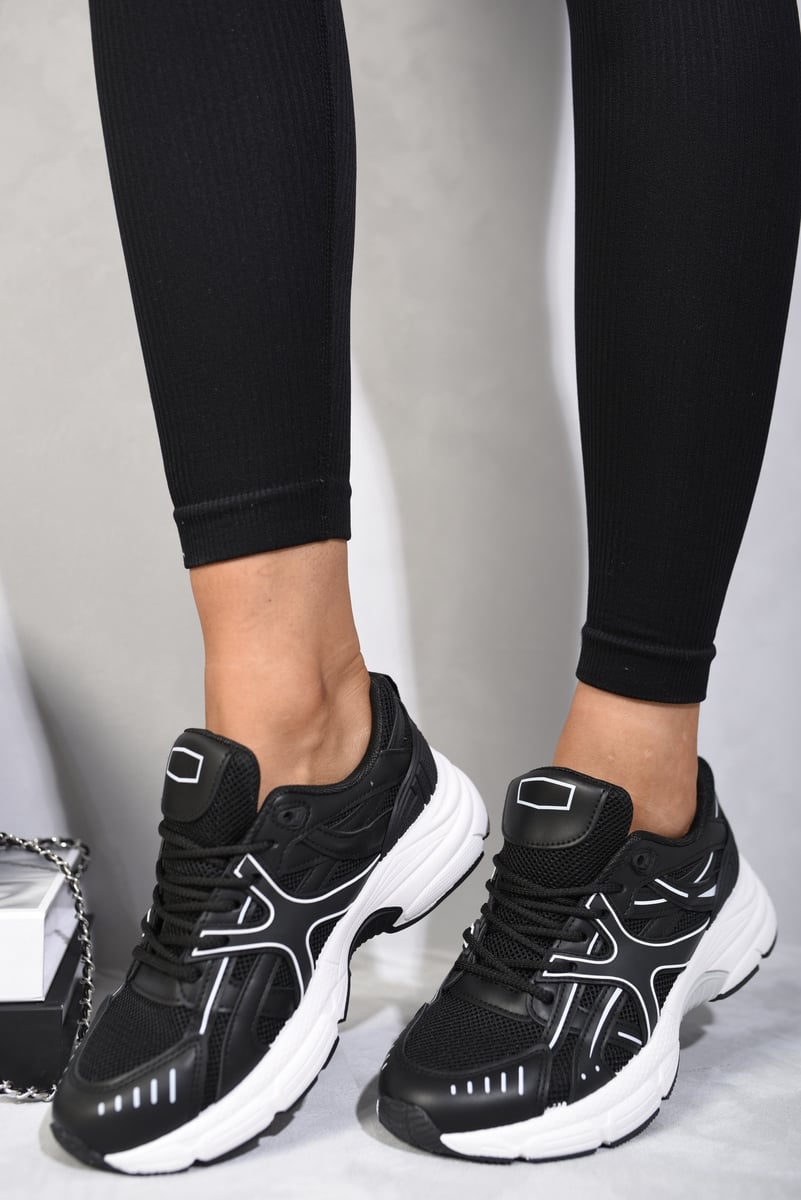 Lace Up Chunky Trainers-3