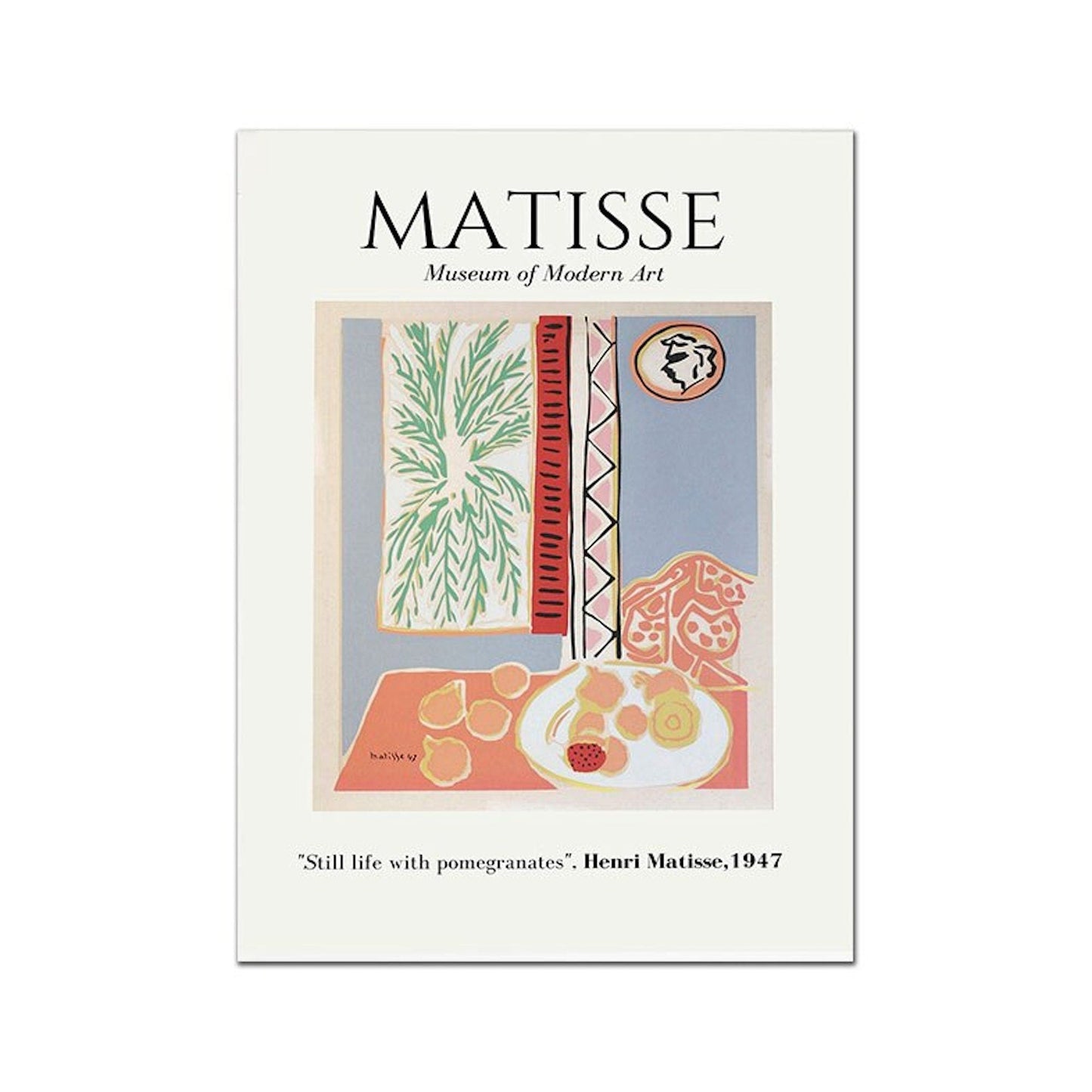 Poster Matisse Gesicht Abstrakt | Bilder Wohnzimmer | Wandbilder Schlafzimmer | Deko Print ohne Rahmen | Bilder Set Matisse Bunt-6