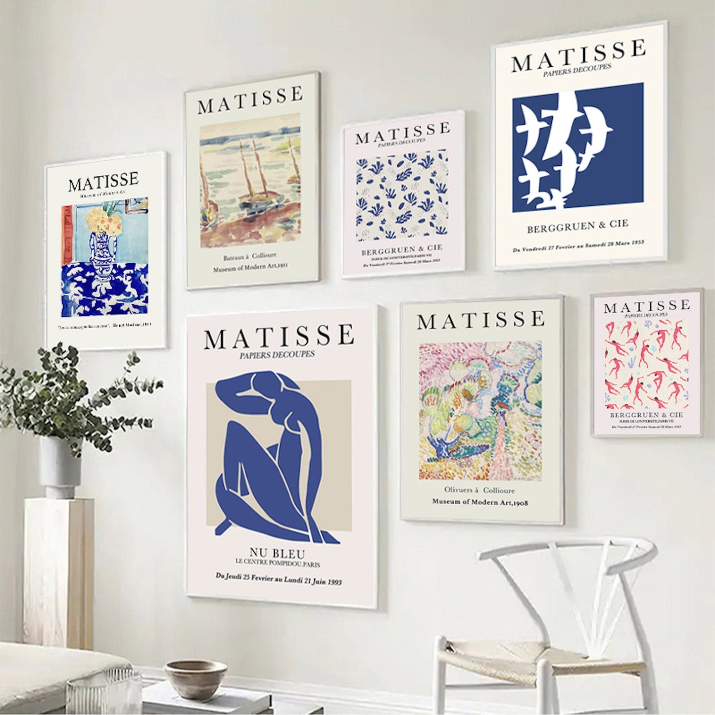 Poster Matisse Berggruen & Cie Museum | Bilder Wohnzimmer | Wandbilder Schlafzimmer | Deko Print ohne Rahmen | Bilder Set Matisse Bunt-0