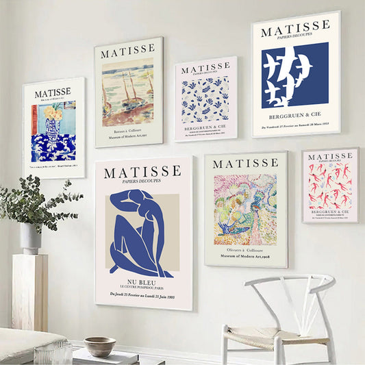 Poster Matisse Berggruen & Cie Museum | Bilder Wohnzimmer | Wandbilder Schlafzimmer | Deko Print ohne Rahmen | Bilder Set Matisse Bunt-0