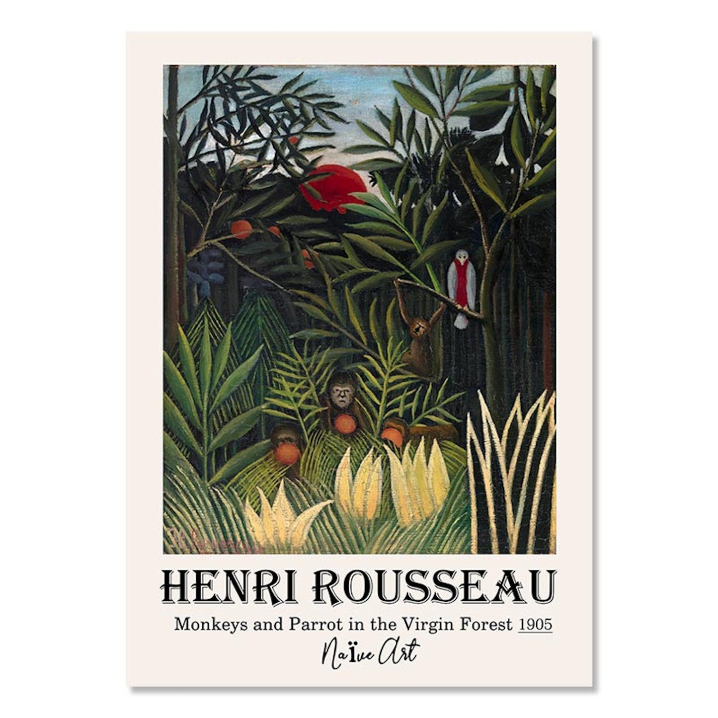 Poster Blumen Van Gogh Henri Matisse Rousseau Museum | Bilder Wohnzimmer | Wandbilder Schlafzimmer | Deko Print ohne Rahmen | Bilder Set-3