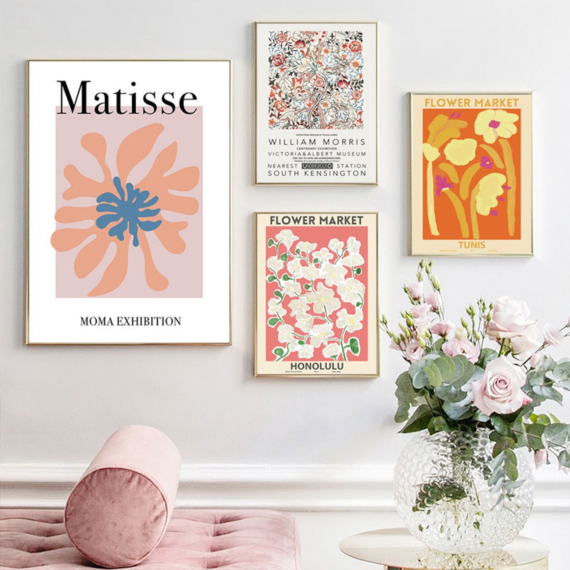 Poster Matisse Flower Market Museum | Bilder Wohnzimmer | Wandbilder Schlafzimmer | Deko Print ohne Rahmen | Bilder Set Matisse Bunt-0