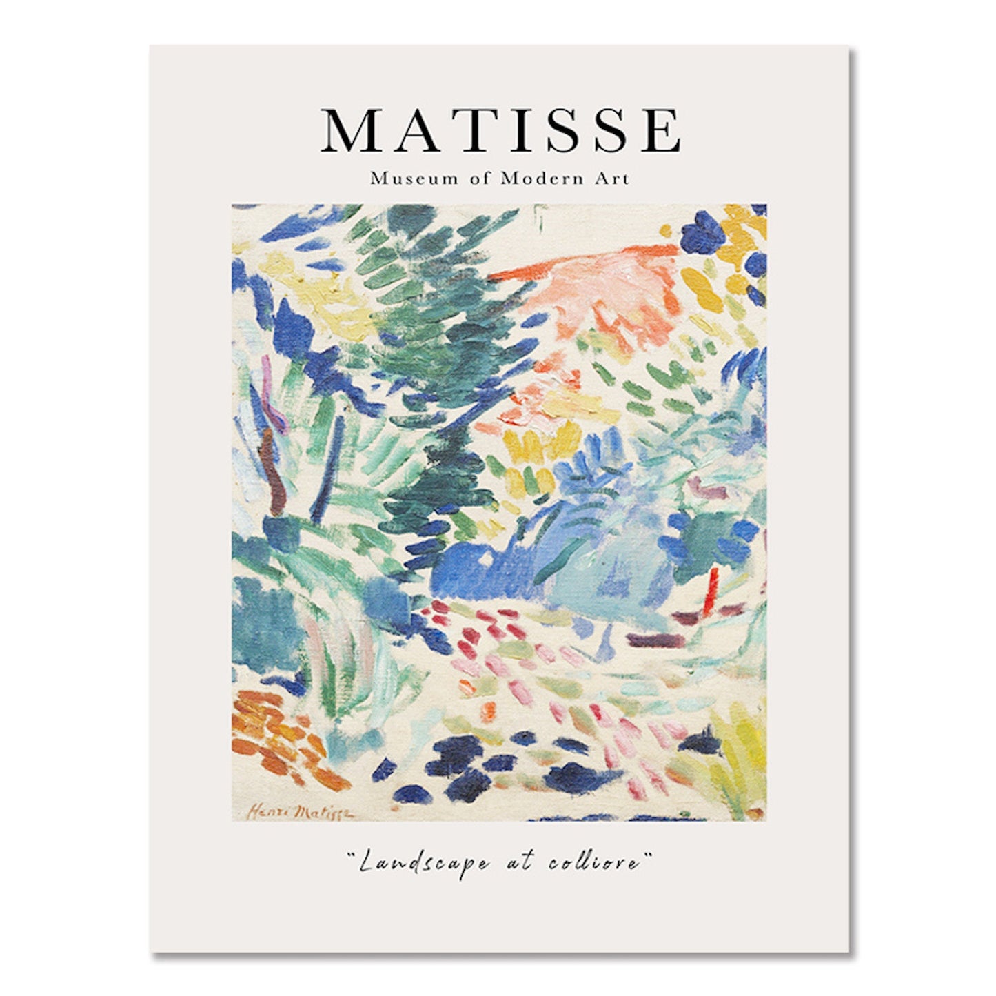 Poster Matisse Blumen Market Museum Abstrakt| Bilder Wohnzimmer | Wandbilder Schlafzimmer | Deko Print ohne Rahmen | Bilder Set Matisse Bunt-4