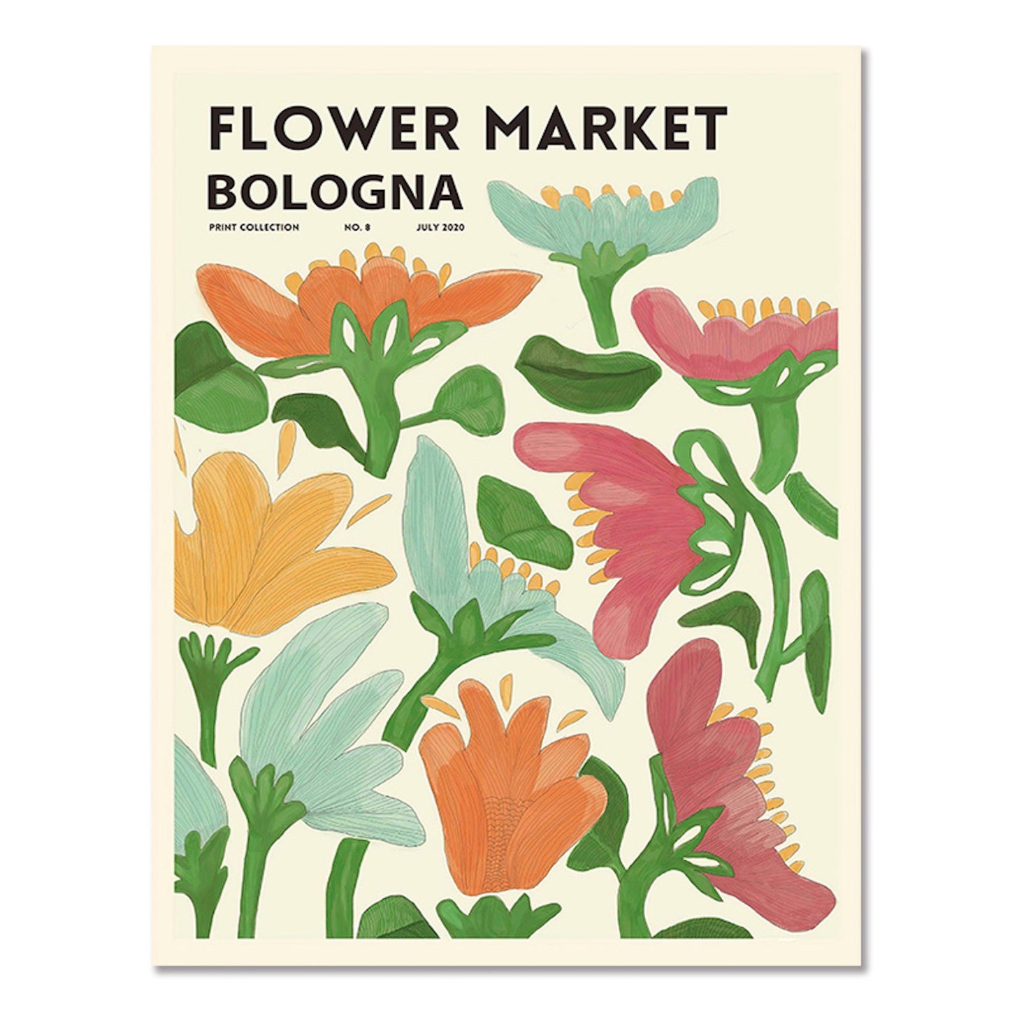 Poster Matisse Blumen Market Museum Abstrakt| Bilder Wohnzimmer | Wandbilder Schlafzimmer | Deko Print ohne Rahmen | Bilder Set Matisse Bunt-2