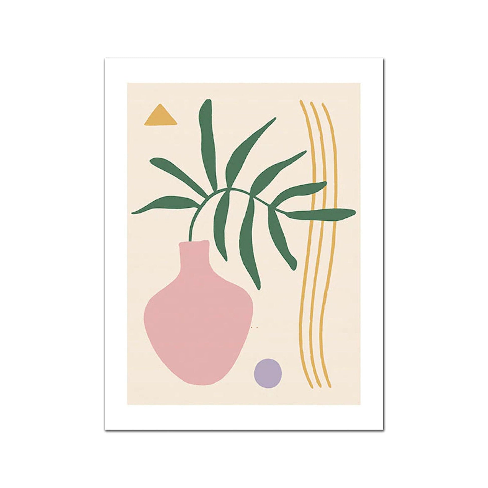 Poster Matisse Blumen Abstrakt | Bilder Wohnzimmer | Wandbilder Schlafzimmer | Deko Print ohne Rahmen | Bilder Set Matisse Beige-4