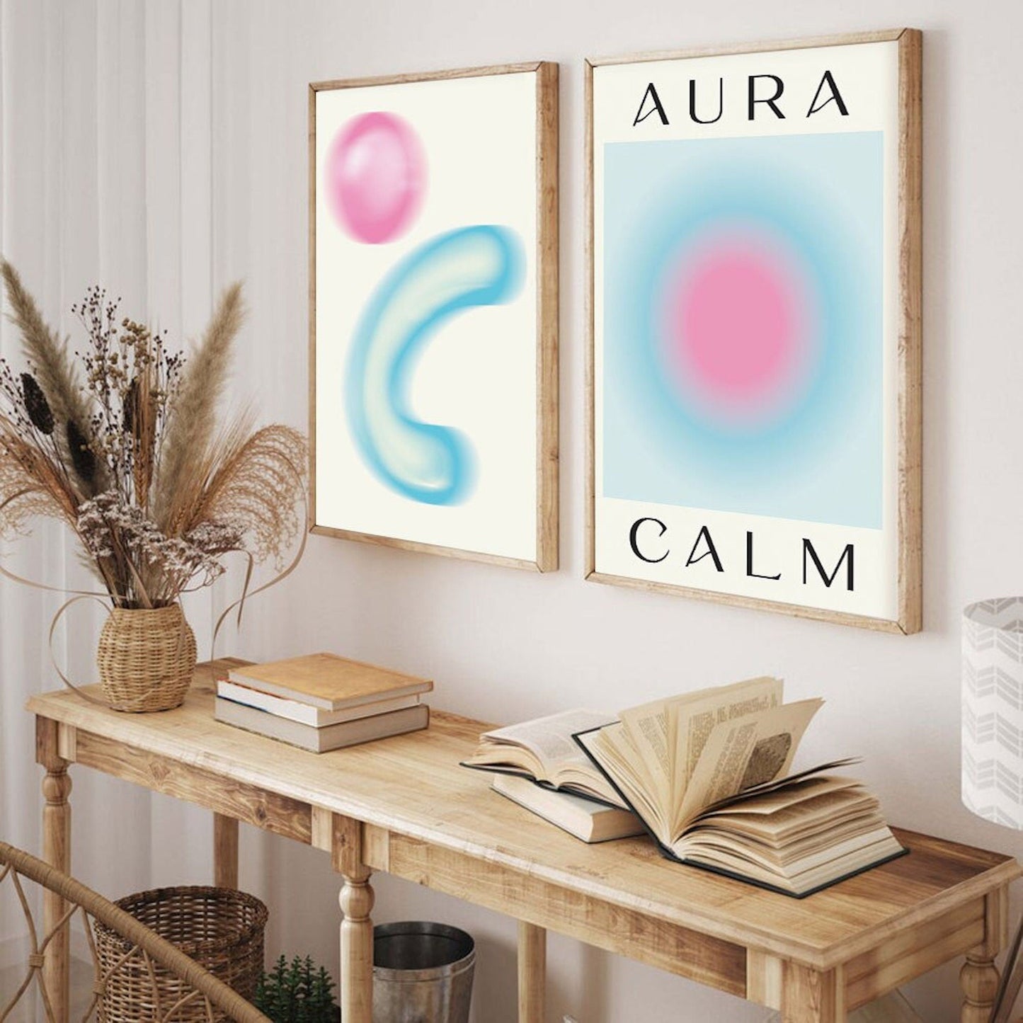 Poster Spiritualität Blaue Aura als Deko Print ohne Rahmen-3