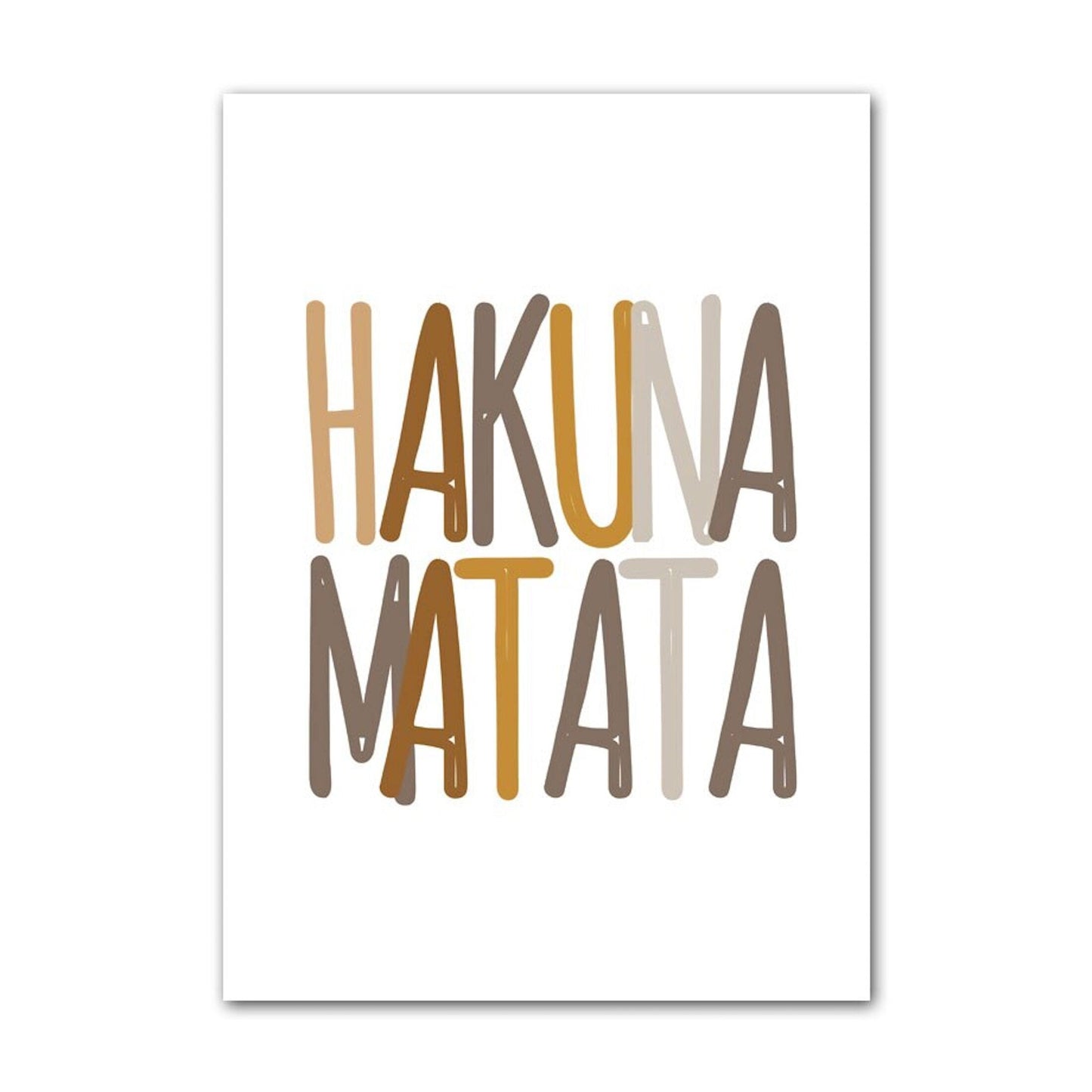 Poster Kinder Motive mit Löwen Tiger und Hakuna Matata als Deko Print ohne Rahmen-6