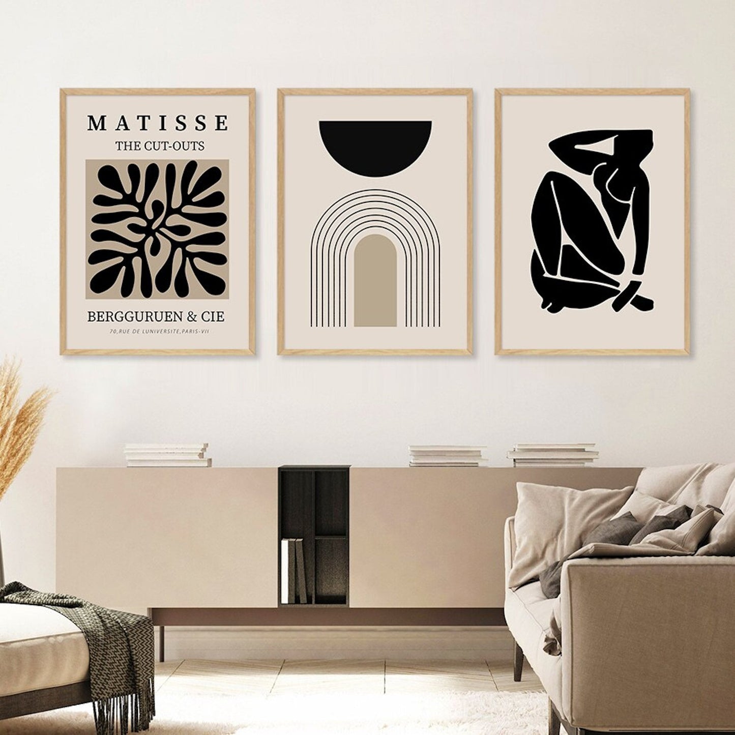 Poster Minimalistisch Matisse Cut Outs und Linienformen als Deko Print ohne Rahmen-0