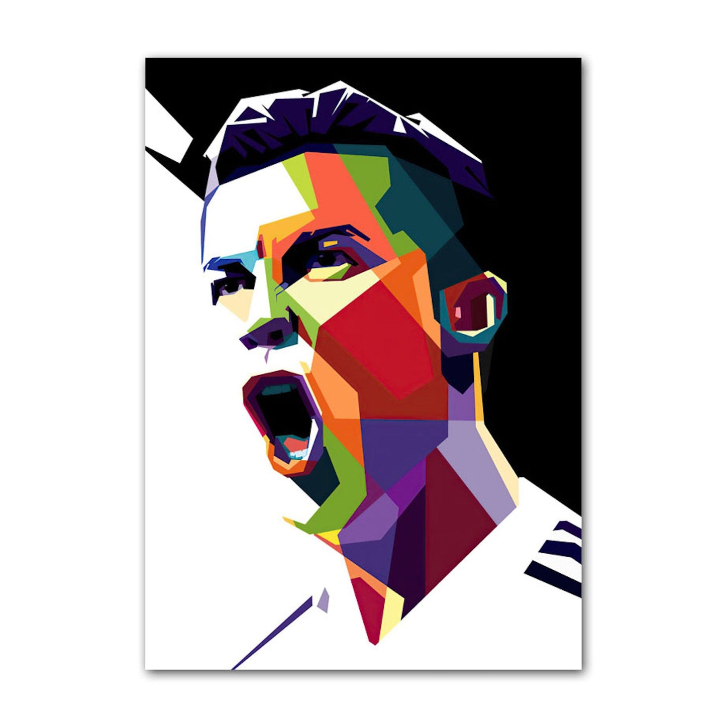 Poster Fußball Christiano Ronaldo Jubel mit Pokal als Deko Print ohne Rahmen-2