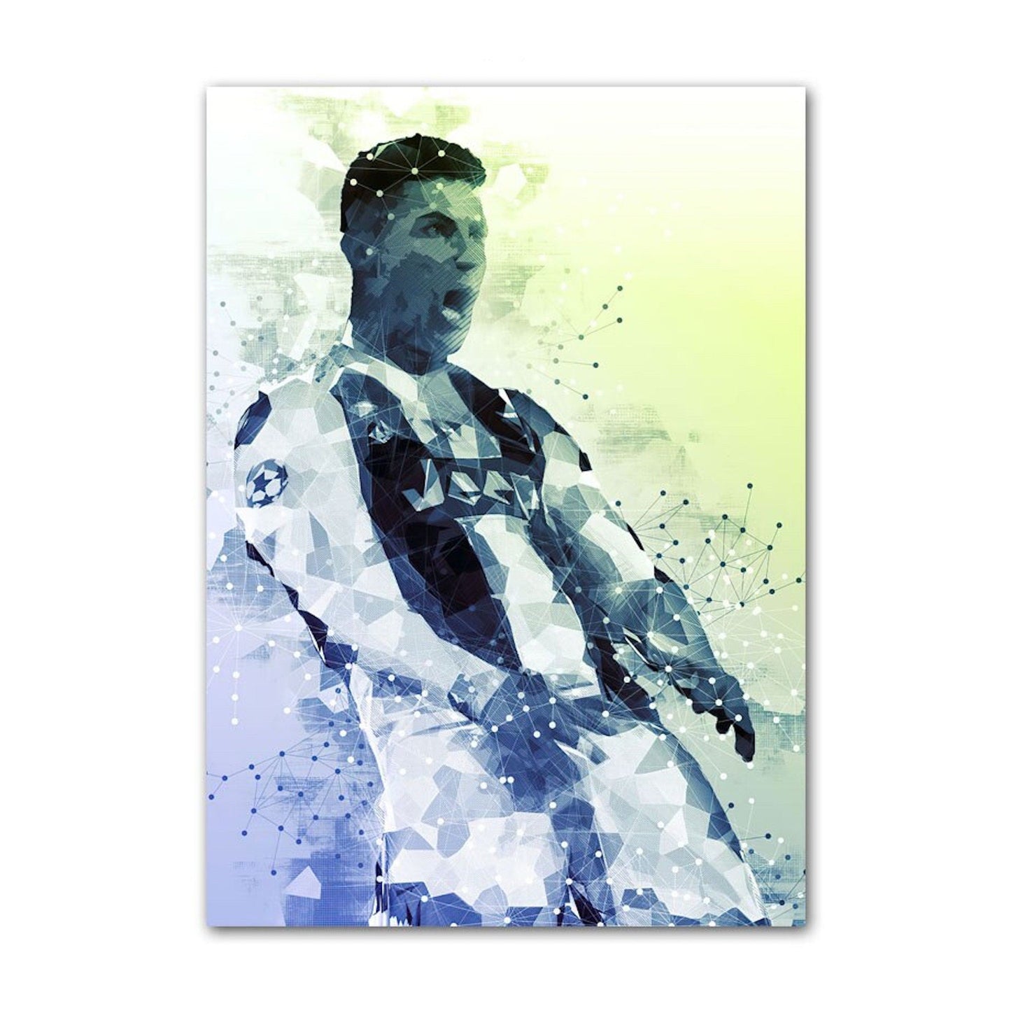 Poster Fußball Christiano Ronaldo Jubel mit Pokal als Deko Print ohne Rahmen-3